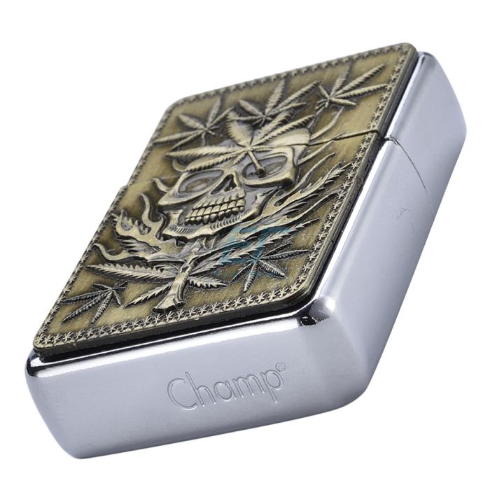 Benzinfeuerzeug " Leaves " Champ