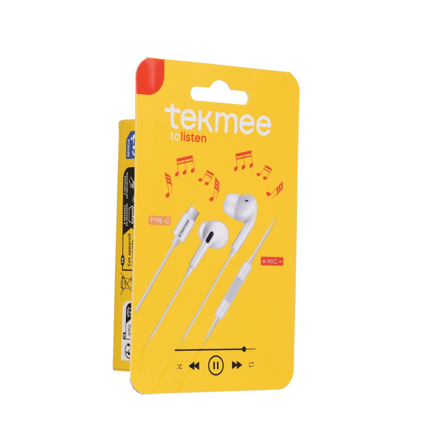 TEK Type-C Kopfhörer mit Mikrofon – Stereo In-Ear USB-C Headset