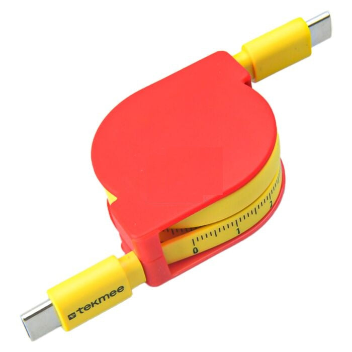 Ausziehbares USB-C auf USB-C Messband Ladekabel 1m Tekmee