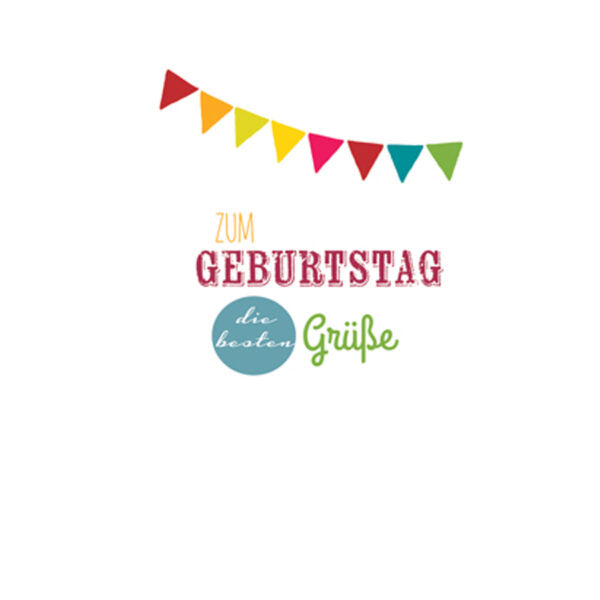 Postkarte Zum Geburtstag die besten Grüsse
