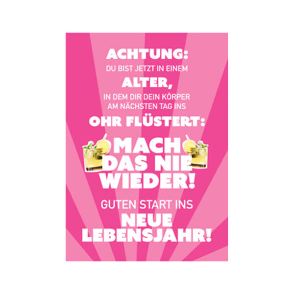 Postkarte Mach das nie wieder