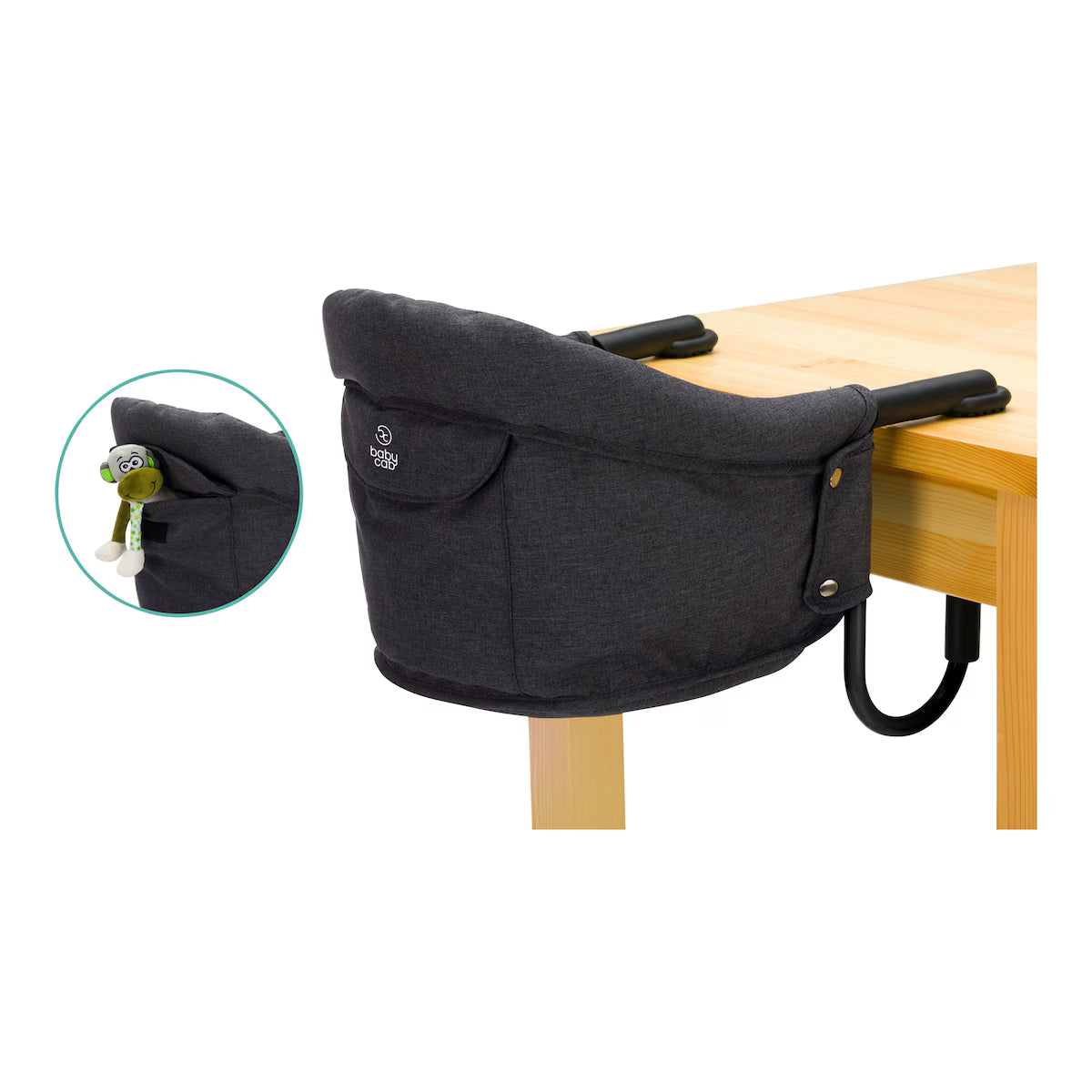 Tischsitz Flexi für Tischplatte Stärke 2-8,5 cm dunkelgrau