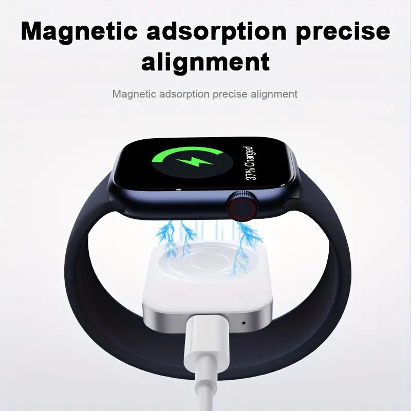 Portabler Wireless Ladeadapter für Apple Watch (USB-C Stecker/Kupplung)