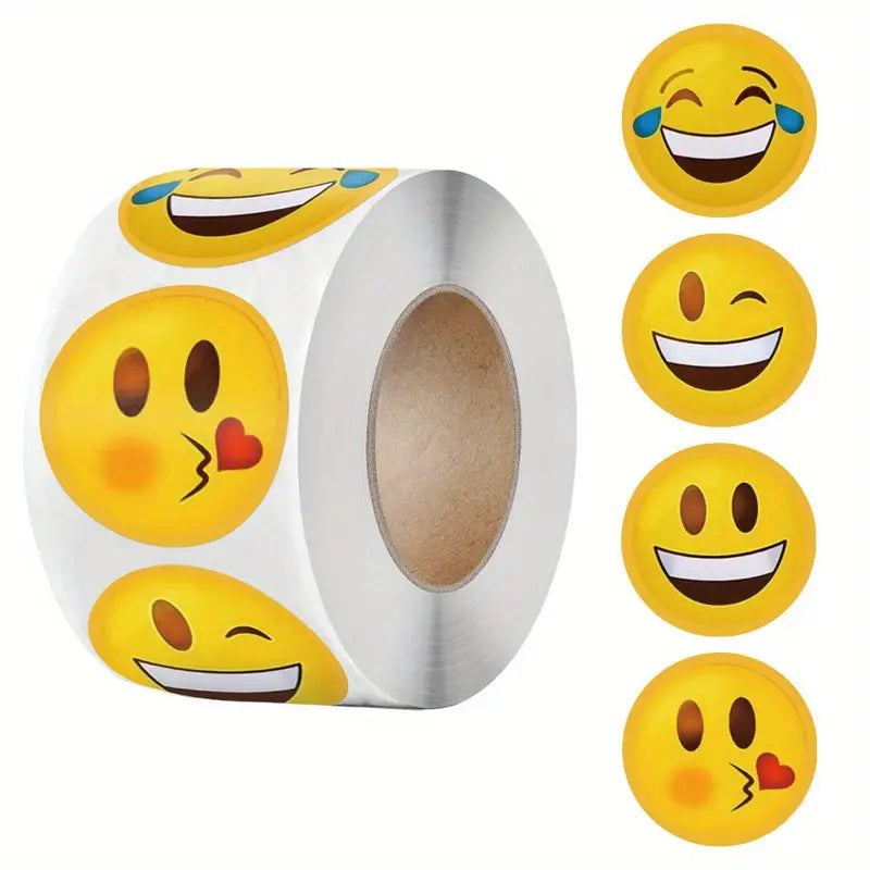 500 x Emoticons Aufkleber 2,5 Cm / 1,0 Zoll Für Coole Deko, Briefe, etc