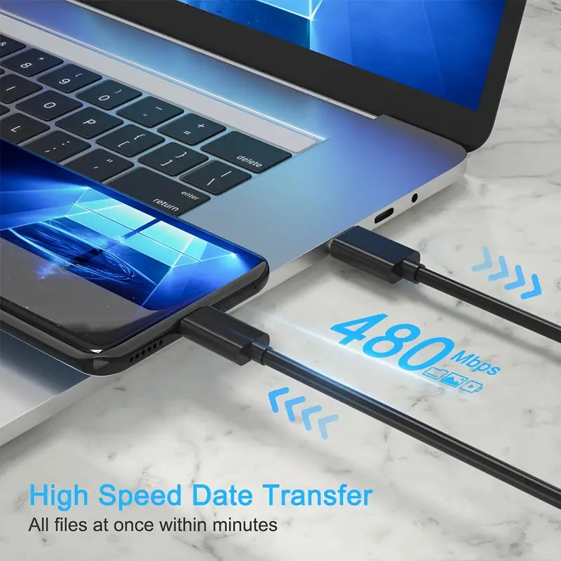 Ladekabel mit USB-C OTG zu MicroUSB, Daten-Synchronisationskabel 1m