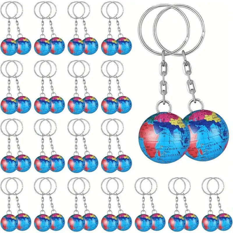 Mini-Globus-Schlüsselanhänger 2.5cm - Bunte PVC-Erdkugel-Souvenir