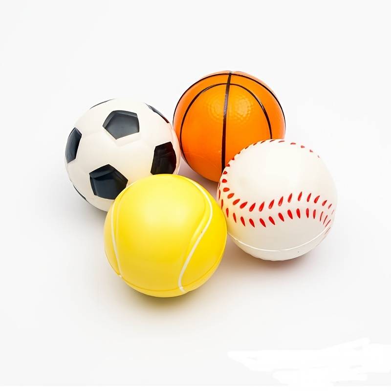 4 x Mini Schaum Antistress Bälle