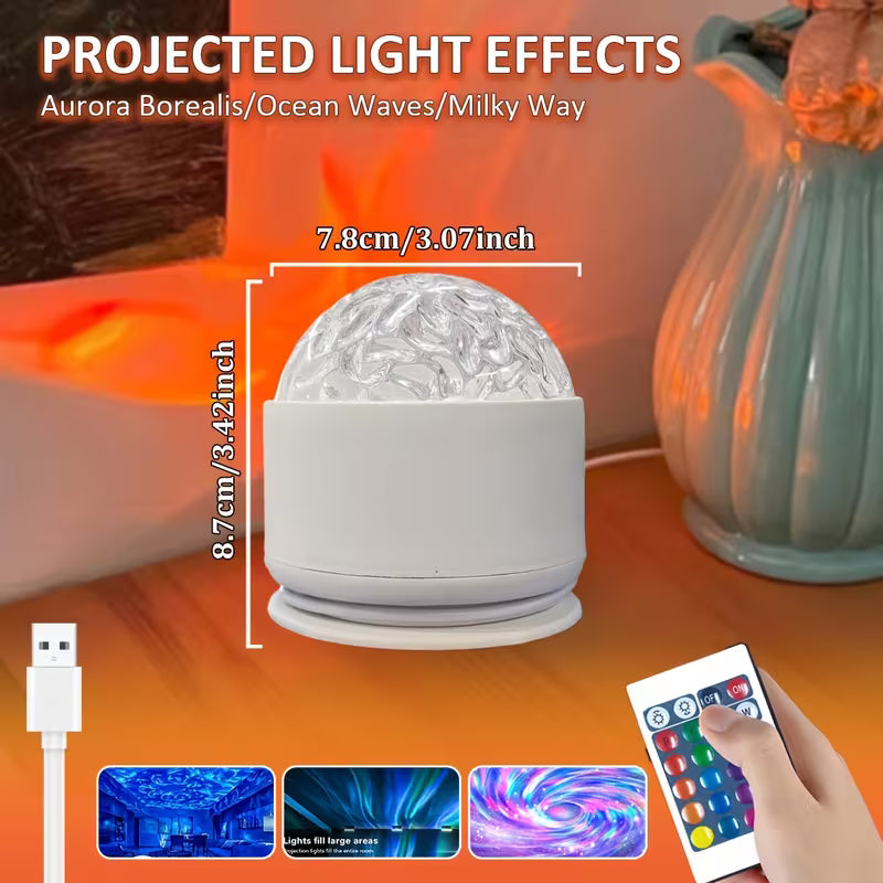 16 Farben 2-in-1 Dynamische Projektionsleuchte über USB mit Fernbedienung