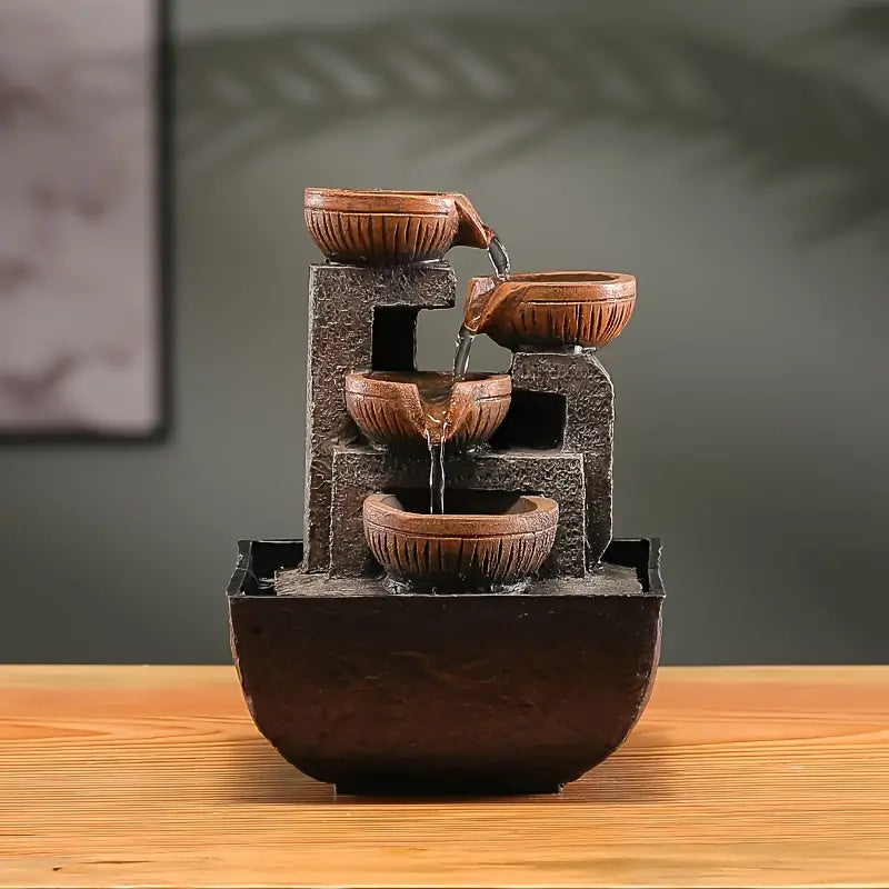 Wasserfall Brunnen, USB-betriebenes Indoor-Desktop-Fließwasser-Feature