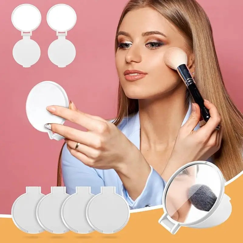 Runder Mini Kosmetik Spiegel, Kompaktspiegel, Mini-Faltspiegel, Make-up-Spiegel