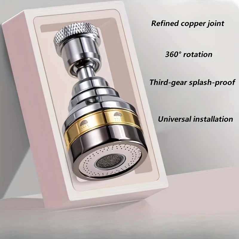 ✨ Premium Universal-Wasserhahnaufsatz – 360° drehbare Kupferarmatur Adapter