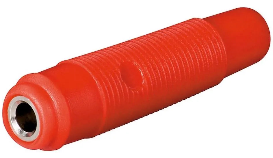 Bananenkupplung, 4 mm, trittfest, rot