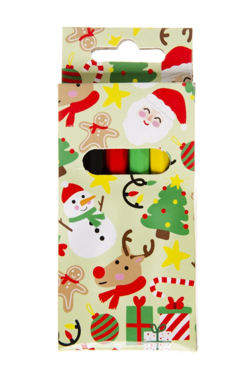 Buntstifte Weihnachten 6 Stück in Packung, ca 9 cm