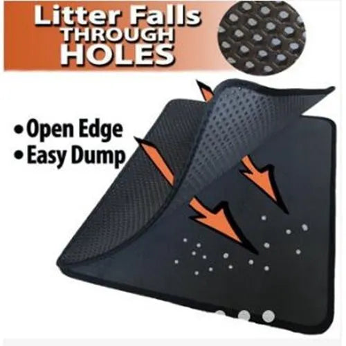 Katzenstreumatte Hohe Elastizität EVA Faltbare Wabensieb-Hygienetiermatte 40x50cm