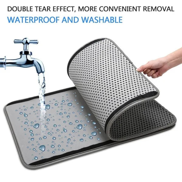 Katzenstreumatte Hohe Elastizität EVA Faltbare Wabensieb-Hygienetiermatte 40x50cm