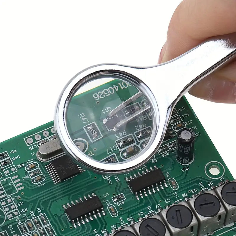 10 Fach Lupe mit Edelstahl-Präzisionspinzette