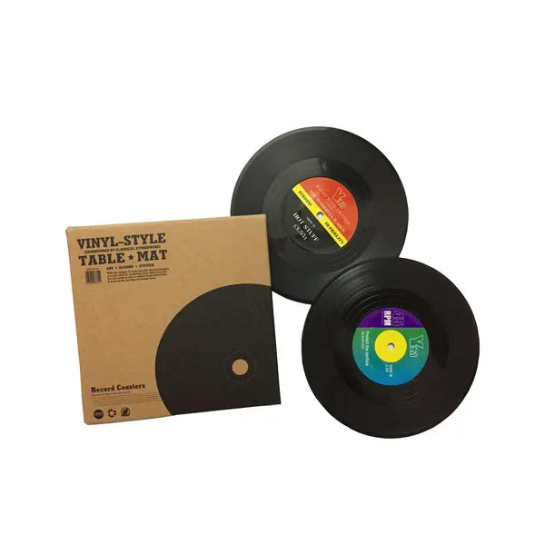 Vinyl-Schallplatten-Tischsets Getränkeuntersetzer 6er Set