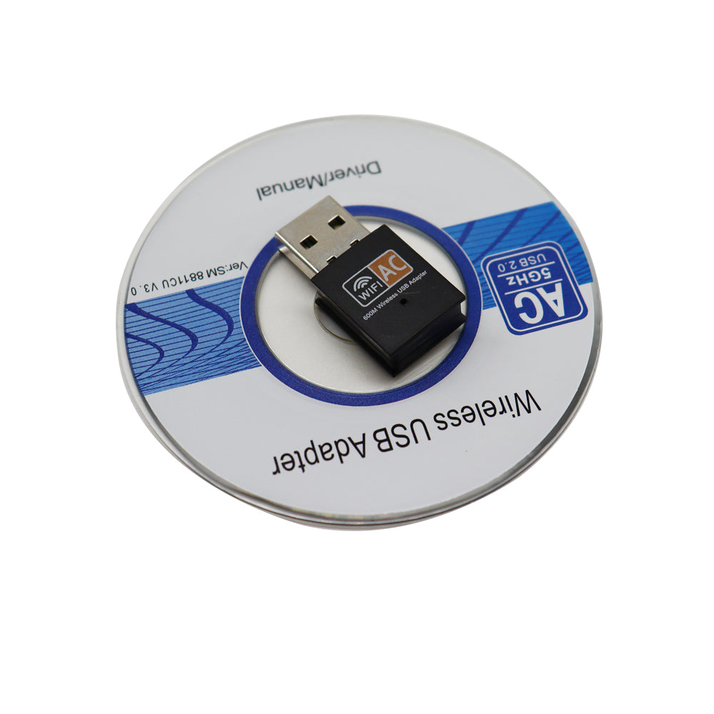 600Mbps 2,4 GHz + 5GHz Dual Band USB Wifi Adapter