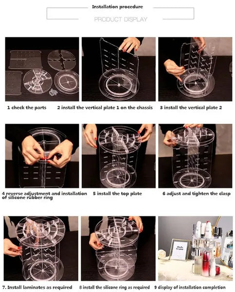 Acryl Make-up Organizer Aufbewahrung, 360 rotierend