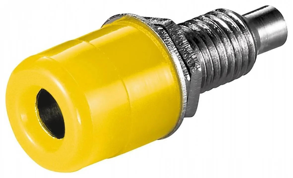 Bananeneinbaubuchse, 4 mm, gelb