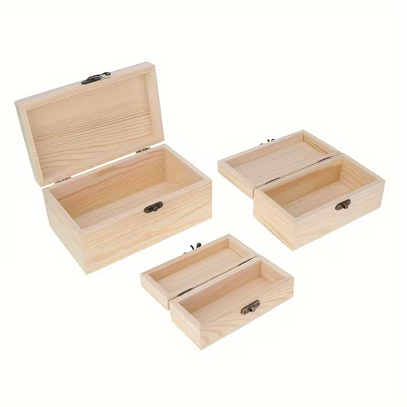 Holzkasten mit Deckel - Vintage Schmuckbox für DIY-Graffiti