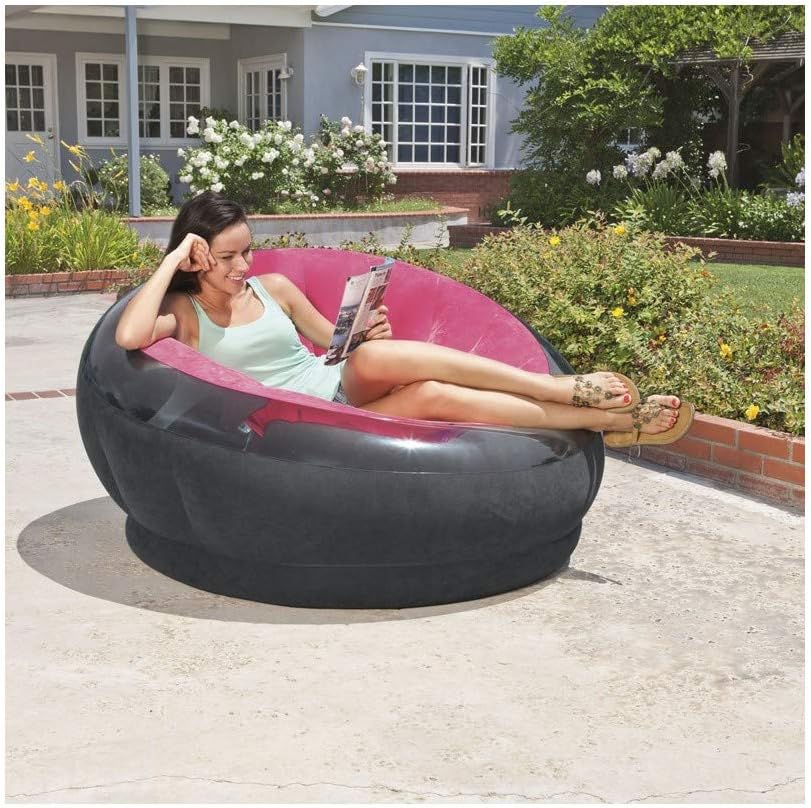 Intex Aufblasbarer Sessel Empire, Rot-Schwarz 112 x 109 x 69 cm