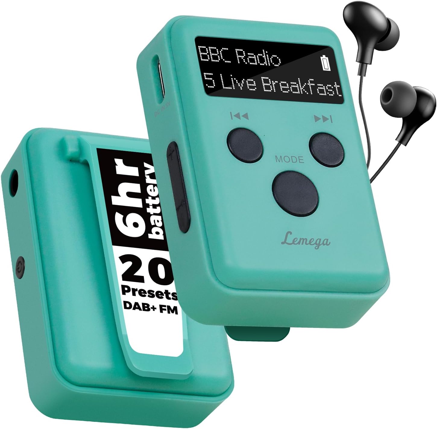 LEMEGA MINI GO Tragbare DAB-Radio für die Hosentasche