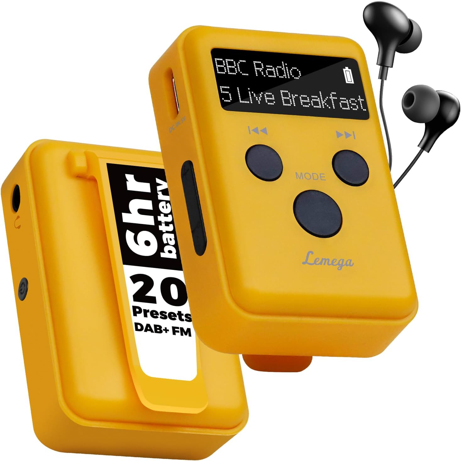 LEMEGA MINI GO Tragbare DAB-Radio für die Hosentasche