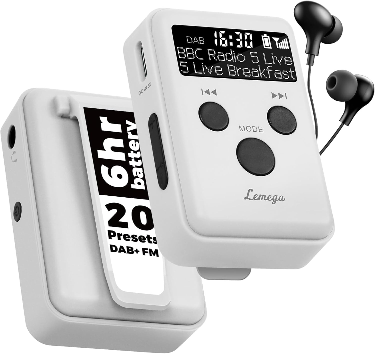 LEMEGA MINI GO Tragbare DAB-Radio für die Hosentasche