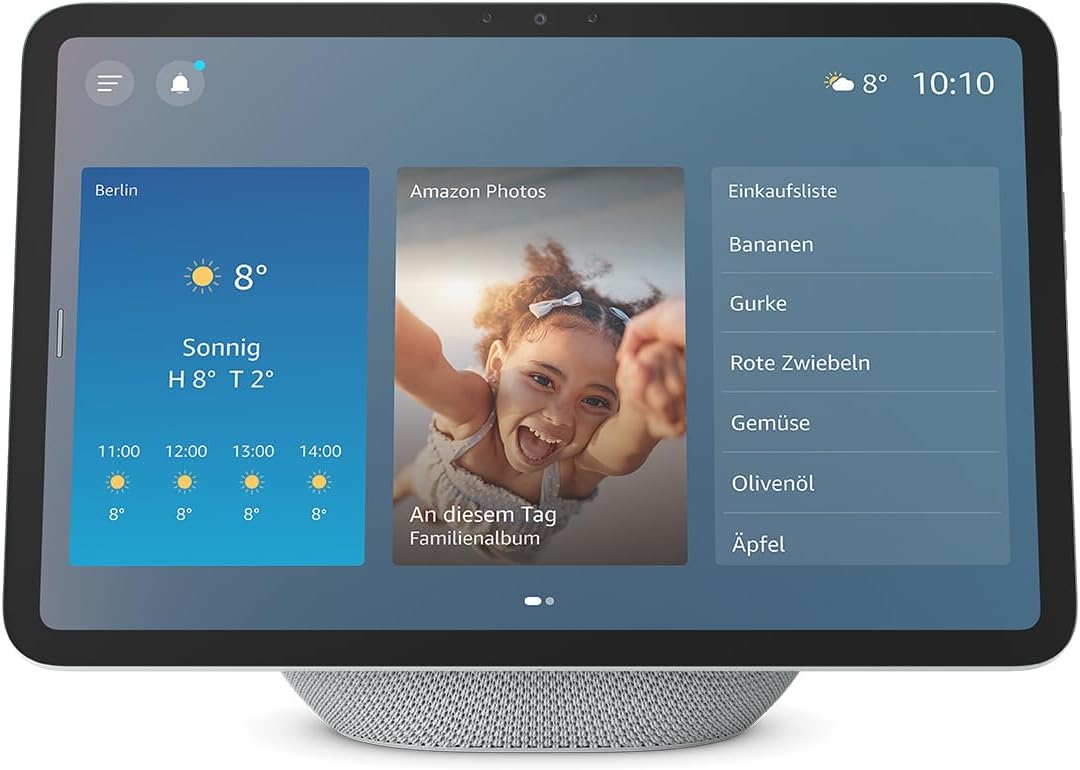 Amazon Echo Show 11 – Brillantes 11-Zoll-Display in Full-HD-Auflösung, 3D-Audio und Alexa, Weiß