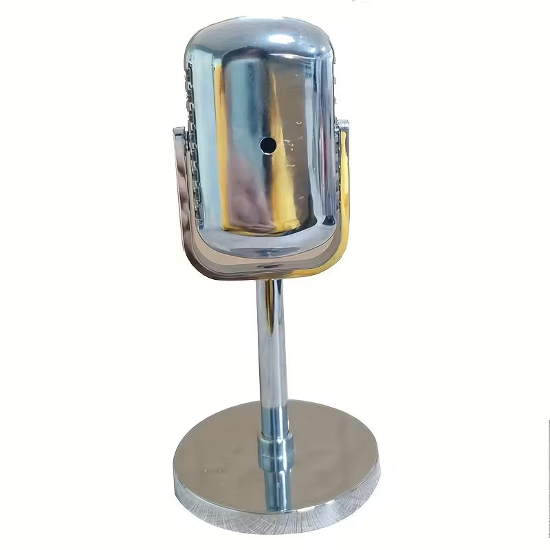 Retro Vintage Mikrofon-Deko in Gold oder Silber