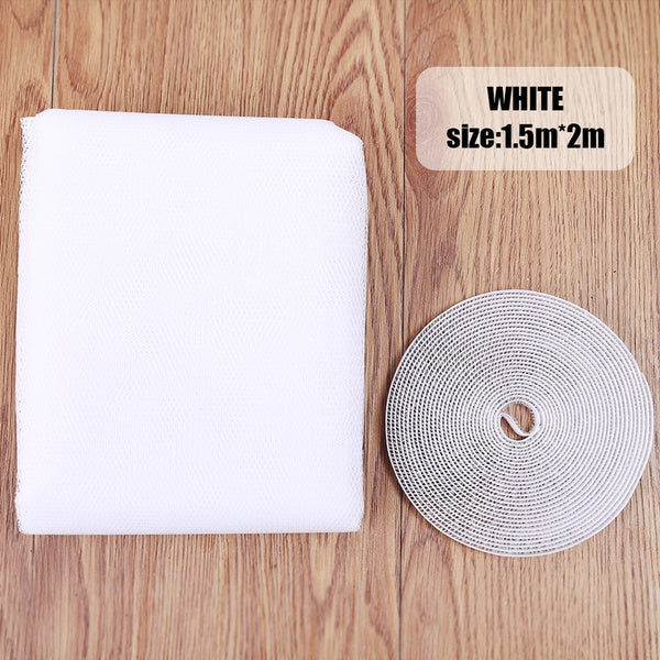 Moskito Fliegen Netz für Fenster & Türen 1.5m x 2m Weiss