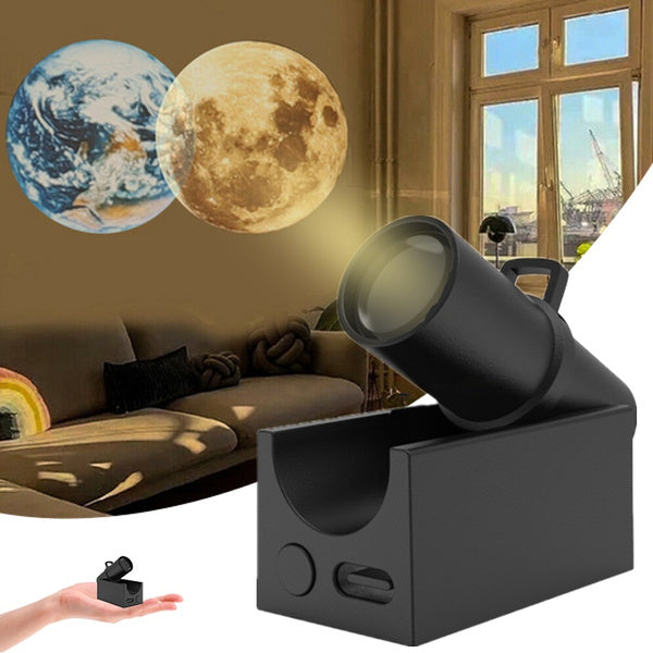 Mini Mond Projektion Lampe fürs Schlafzimmer inkl. 2 Motive