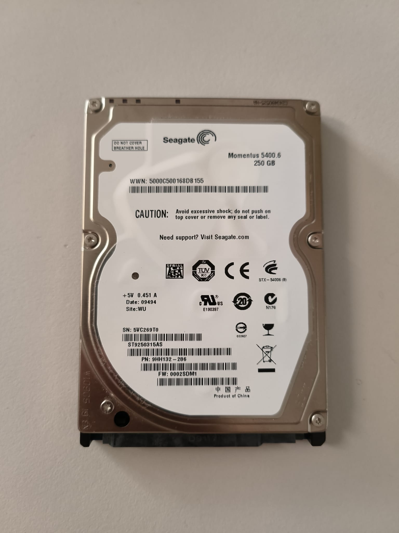 Seagate Momentus 5400.6 250GB SATA HDD