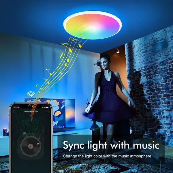 Wifi Smart Led Deckenleuchte 24W Dimmbar RGB - Tuya/Smart Life (Neuwertig/Gebraucht)