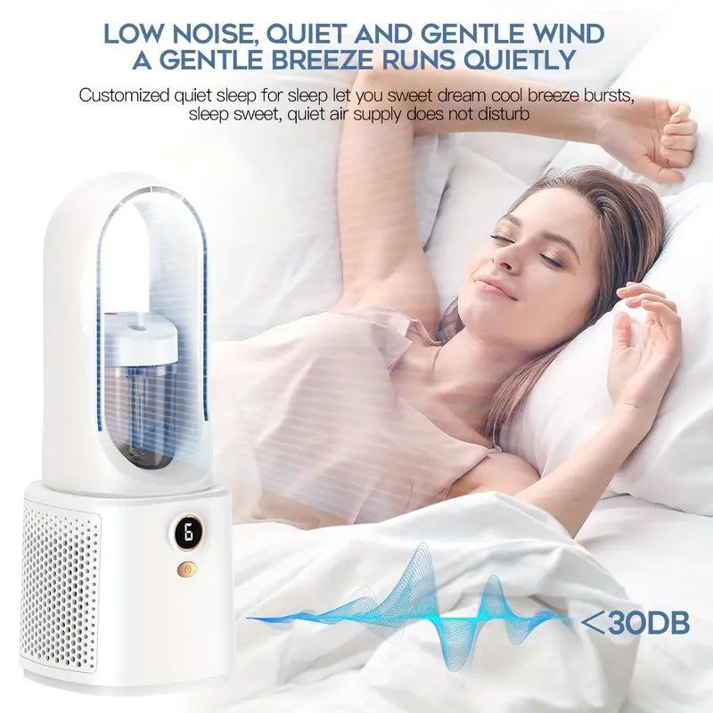 Tragbarer flügelloser Ventilator, 6-Gang-Mini-Kühlventilator