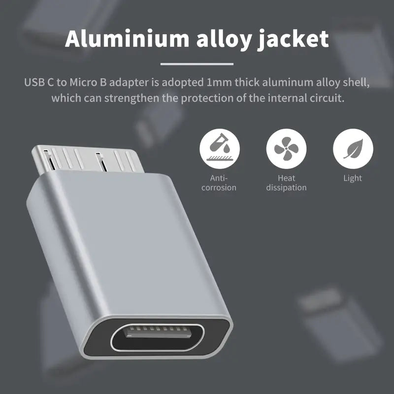 Adapter von Typ-C auf USB3.0 Micro B Stecker für externe Festplatten HDD