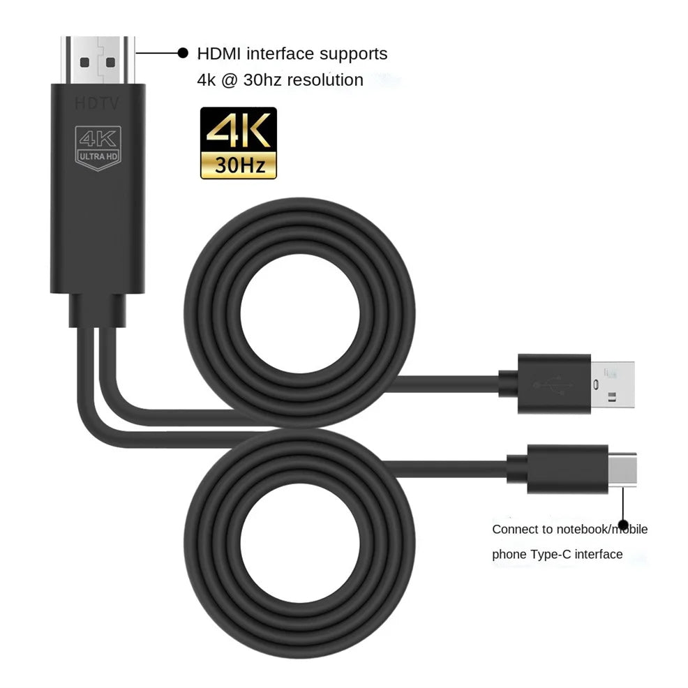 Typ-C HDMI Konverter 4K – USB 3.1 mit Ladefunktion für Smartphones