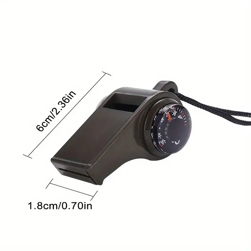 3-in-1 Notfall-Lebensrettungspfeife Mit Kompass-Thermometer
