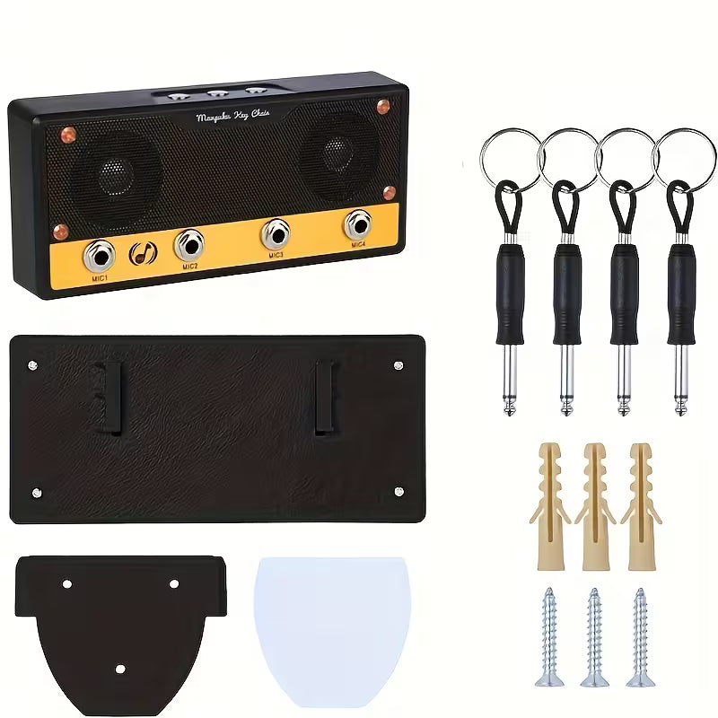 Vintage Schlüsselhalter im Lautsprecher-Design mit 4 Halter