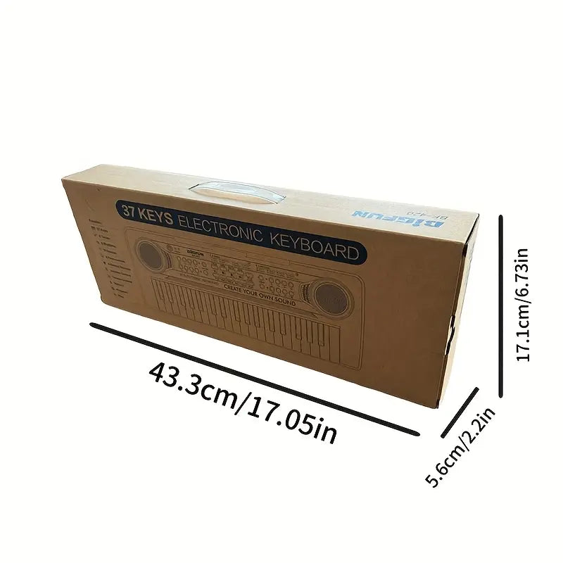 37-Tasten tragbares Kinder Digitalpiano-Keyboard USB-C/Batterien AA