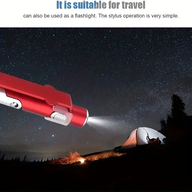 4-in-1 Touchscreen-Kapazitiv-Kugelschreiber mit LED & Halter