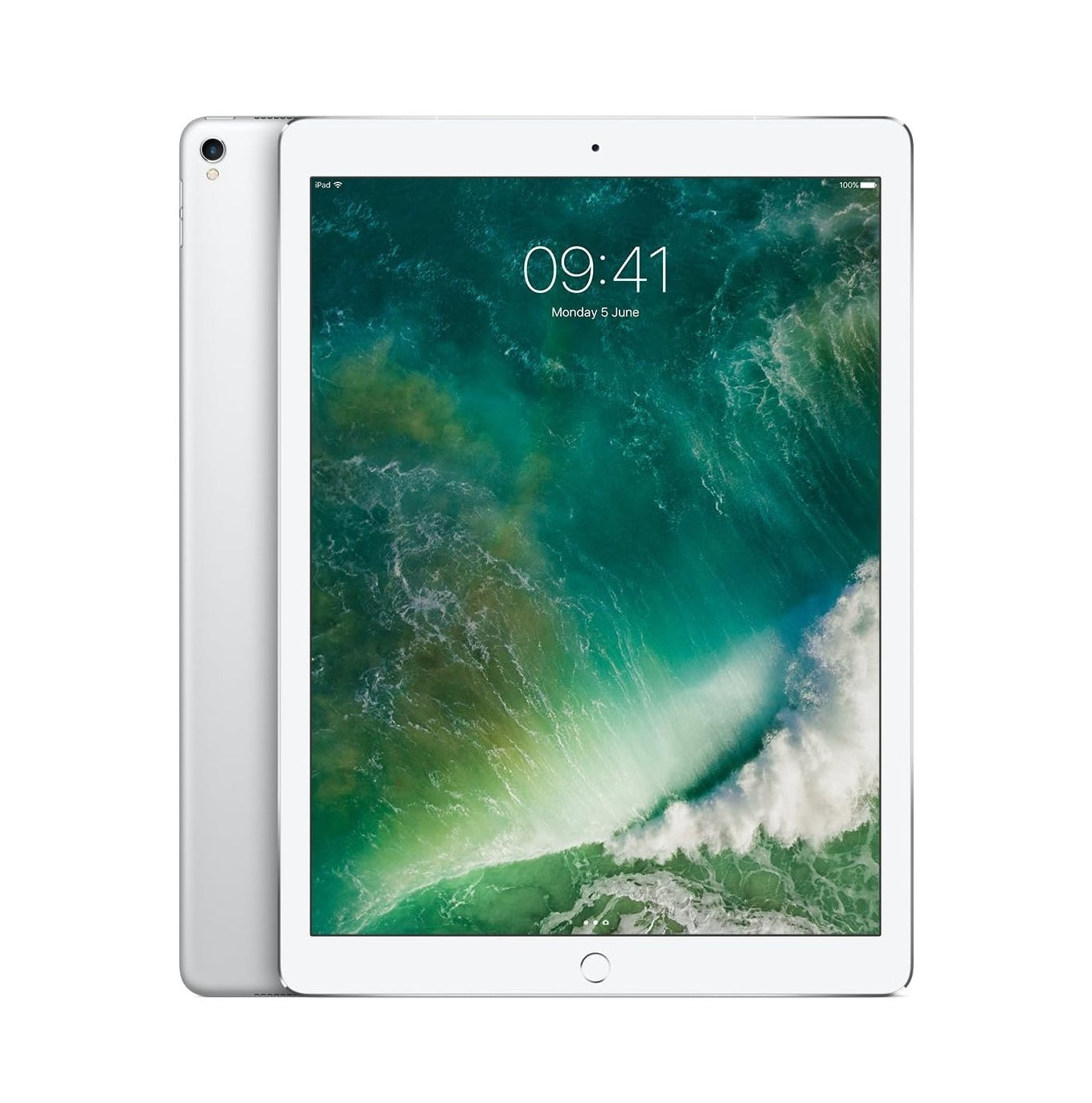 Apple iPad Pro 12.9 ML0Q2FD/A 128GB Weiss/Silber inkl. Etui in Grau ( Gebraucht Gerät )