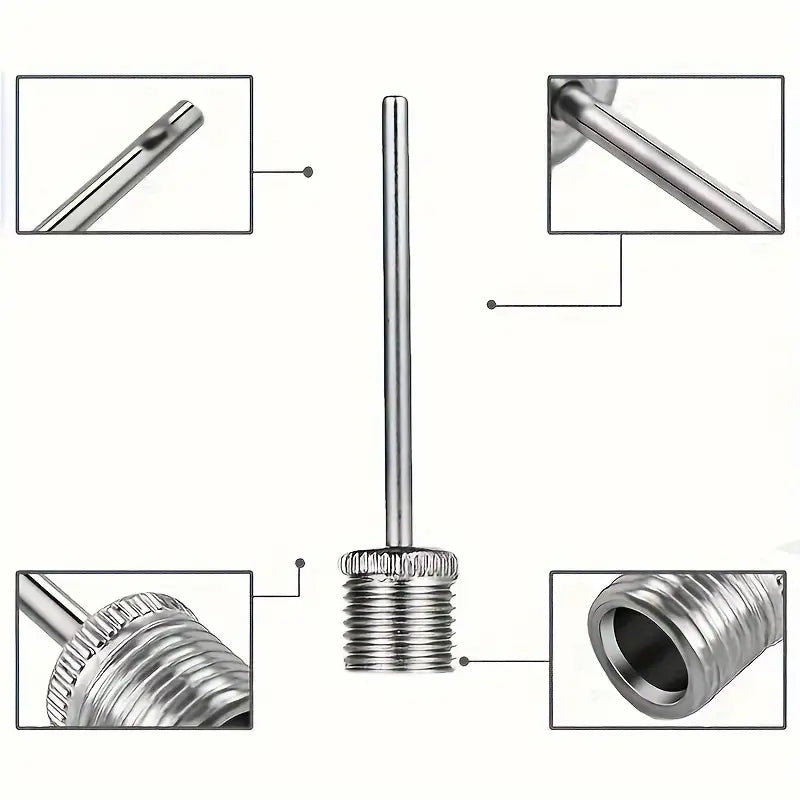 Pumpennadel Adapter für Bälle und Luftmatratzen aus Edelstahl