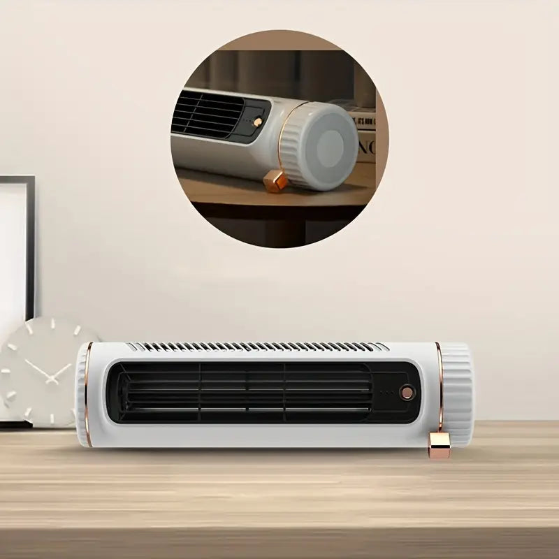 Tragbarer USB-Ventilator – Kabellos, 3 Stufen, Tisch & Stand mit Akku