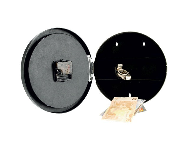 Wanduhr mit Geheimfach – clever & unauffällig in Silber