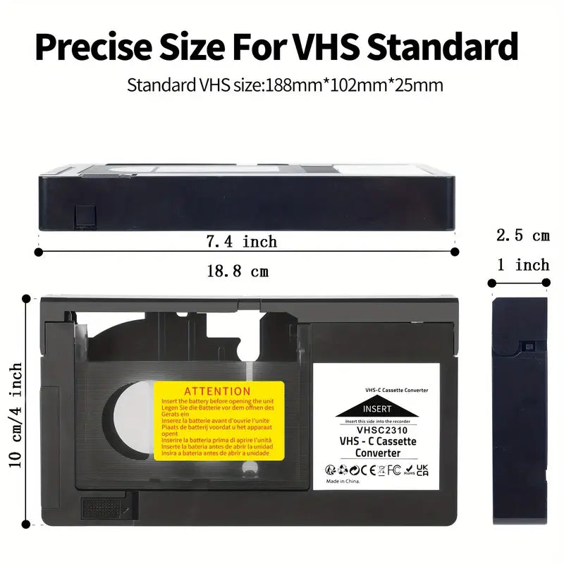 VHS-C Kassettenadapter Kompatibel für VHS-C SVHS