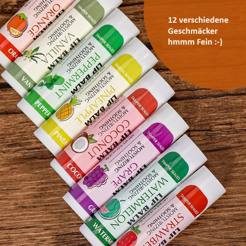 Lippenbalsam, Lippen Befeuchter 4.8g 12 verschiedene Geschmäcker
