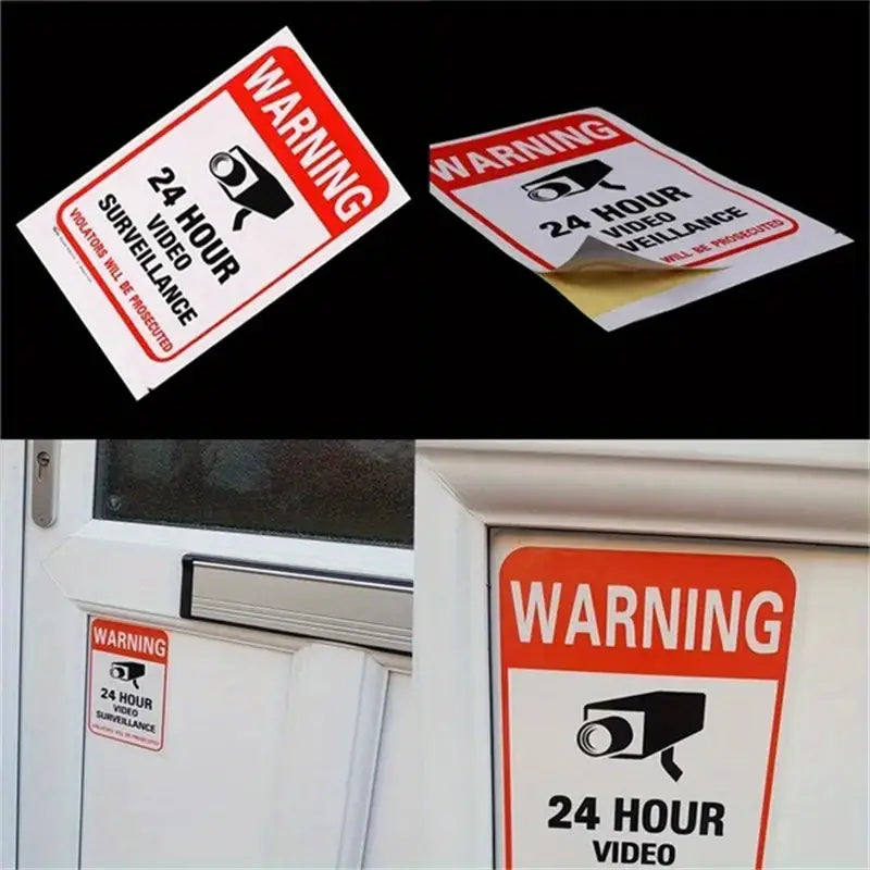 Warn/ Hinweis kleber - 24-Stunden-Video-Kamera überwachung