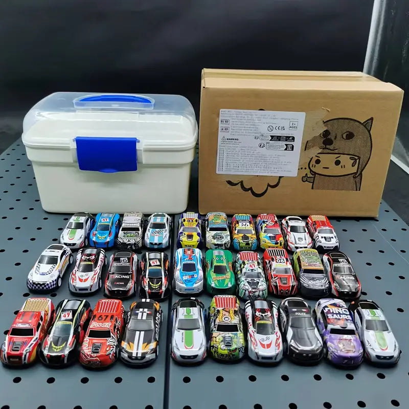 Aufbewahrungsbox mit 50 Mini Autos